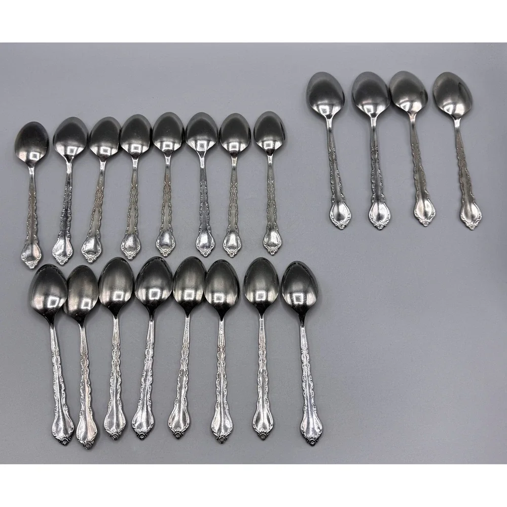 International Stainless Deluxe Gigi Spoon Set 20pc 16 Teaspoon 4 Soup Spoon